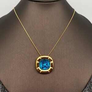 18K Gold Plated Stainless Steel Necklace Blue
